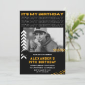 Invitation Cartons d'invitation pour les 14 ans d'un garçon P (Debout devant)