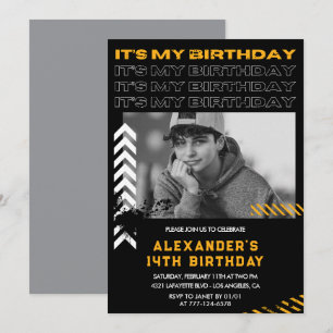 Invitation Cartons d'invitation pour les 14 ans garçon Photo