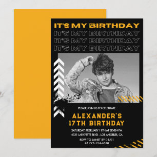 Invitation Cartons d'invitation pour les 17 ans Hommes Photo 