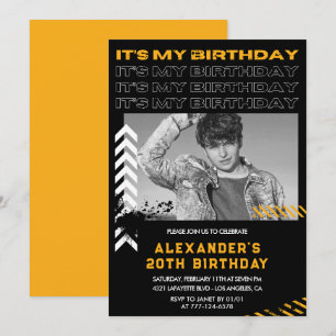 Invitation Cartons d'invitation pour les 20 ans Homme Photo P