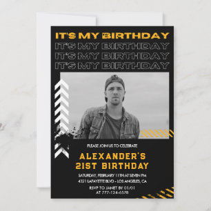 Invitation Cartons d'invitation pour les 21 ans Hommes Photo 