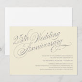 Invitation Cartons d'invitation pour les 25 ans (Devant / Derrière)