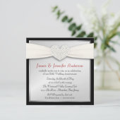 Invitation Cartons d'invitation pour les 25 ans d'anniversair (Debout devant)