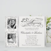Invitation Cartons d'invitation pour les 25 ans de mariage - (Debout devant)
