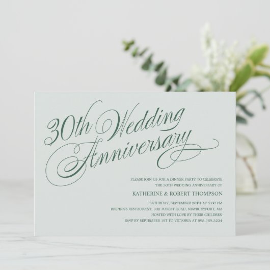 Invitation Cartons d'invitation pour les 30 ans de mariage de (Debout devant)