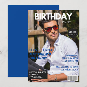 Invitation Cartons d'invitation pour les 35 ans Homme Lui Cou