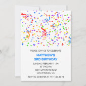 Invitation Cartons d'invitation pour les 3 ans Confetti Arc-e (Devant)