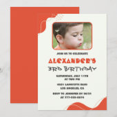 Invitation Cartons d'invitation pour les 3 ans de garçon Mode (Devant / Derrière)