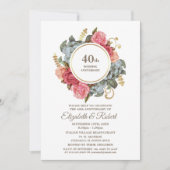 Invitation Cartons d'invitation pour les 40 ans de mariage (Devant)