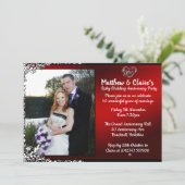 Invitation Cartons d'invitation pour les 40 ans de mariage av (Debout devant)