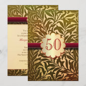 Invitation Cartons d'invitation pour les 50 ans d'anniversair (Devant / Derrière)