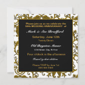 Invitation Cartons d'invitation pour les 50 ans de mariage (Dos)