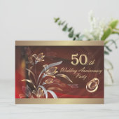 Invitation Cartons d'invitation pour les 50 ans de mariage (Debout devant)