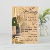 Invitation Cartons d'invitation pour les 50 ans de mariage (Debout devant)