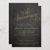 Invitation Cartons d'invitation pour les 50 ans de mariage (Devant / Derrière)