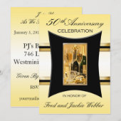 Invitation Cartons d'invitation pour les 50 ans de mariage (Devant / Derrière)