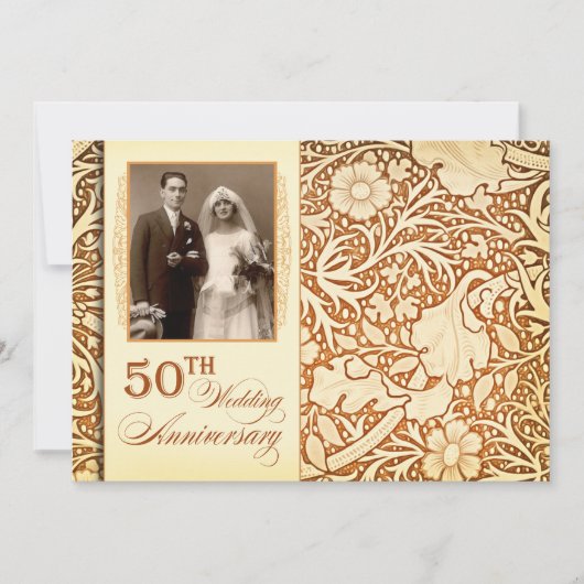Invitation Cartons d'invitation pour les 50 ans de mariage av (Devant)