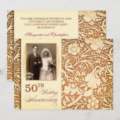 Invitation Cartons d'invitation pour les 50 ans de mariage av (Devant / Derrière)