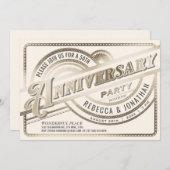 Invitation Cartons d'invitation pour les 50 ans de mariage en (Devant / Derrière)