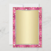 Invitation Cartons d'invitation pour les 50 ans en Magenta Or (Dos)