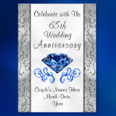 Invitation Cartons d'invitation pour les 65 ans de mariage de