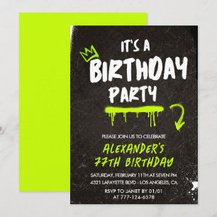 Invitation Cartons d'invitation pour les 77 ans des hommes no