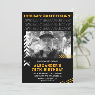 Invitation Cartons d'invitation pour les 78 ans Hommes Photo 