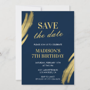 Invitation Cartons d'invitation pour les 7 ans Enregistrez la
