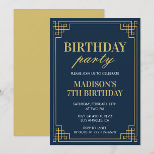 Invitation Cartons d'invitation pour les 7 ans Fête d'anniver