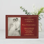 Invitation Cartons d'invitation pour noces de rubis - 40 ans (Debout devant)