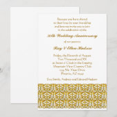 Invitation Cartons d'invitation pour noces d'or avec garnitur (Devant / Derrière)