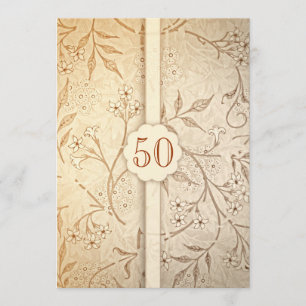 Invitation Cartons d'invitation pour noces d'or de 50 ans de