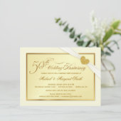 Invitation Cartons d'invitation pour noces d'or de 50 ans de  (Debout devant)