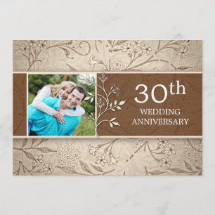 Invitation Cartons d'invitation pour photos de 30 ans de mari