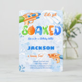 Invitation Cartons d'invitation pour pistolet à eau modifiabl (Debout devant)