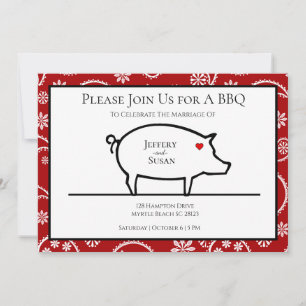 Invitation Cartons d'invitation pour réception BBQ