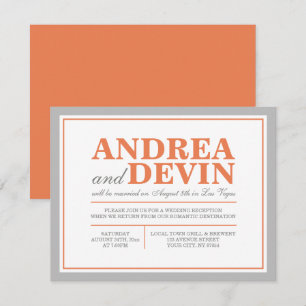 Invitation Cartons d'invitation pour réception de mariage gri