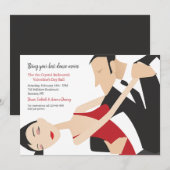 Invitation Cartons d'invitation pour soirée dansante (Devant / Derrière)