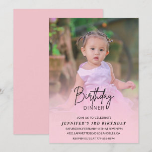 Invitation Cartons d'invitation pour un 3ème anniversaire Pho