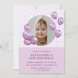 Invitation Cartons d'invitation pour un 6ème anniversaire Bal