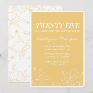 Invitation Cartons d'invitation pour un brunch moderne jaune