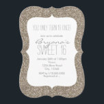 Invitation Cartons d'invitation pour un Sweet 16 d'anniversai<br><div class="desc">Cartons d'invitation pour un Sweet 16 d'anniversaire à paillettes dorées. Personnalisez pour n'importe quel événement.</div>