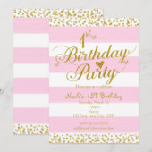 Invitation Cartons d'invitation pour une 1ère FÊTE D'ANNIVERS (Devant / Derrière)