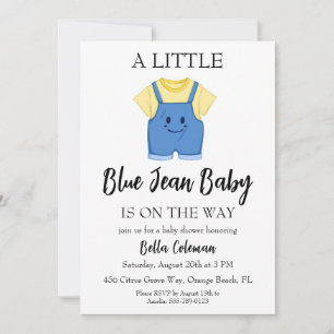 Invitation Cartons d'invitation pour une baby shower sur le t