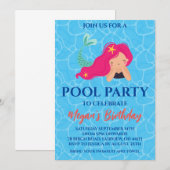 Invitation cartons d'invitation pour une fête au bord de la p (Devant / Derrière)