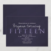 Invitation Cartons d'invitation pour une fête d'anniversaire (Devant / Derrière)