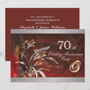 Invitation Cartons d'invitation pour une fête de 70 ans de ma