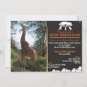Invitation Cartons d'invitation pour une fête de girafe afric (Devant)