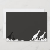 Invitation Cartons d'invitation pour une fête de girafe afric (Dos)
