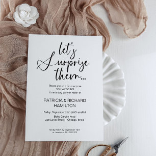Invitation Cartons d'invitation pour une fête surprise d'anni